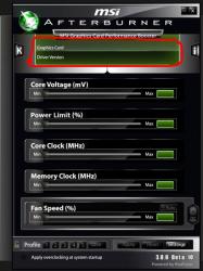 MSI AfterBurner не видит графический процессор