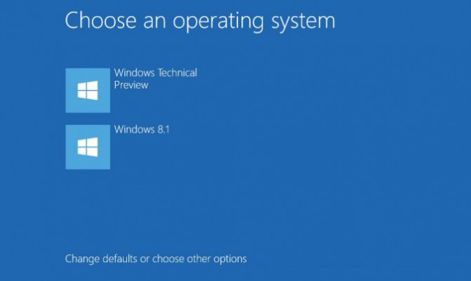 Выбор Windows для загрузки